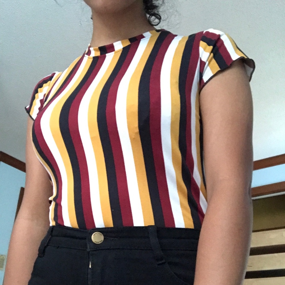 Poof! Striped Mock Turtle Neck Shirt